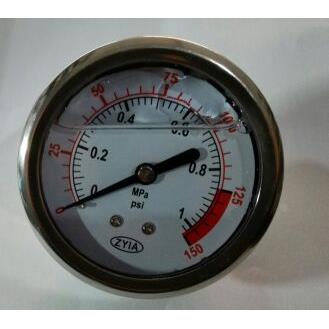 净水器压力表 压力1mpa 150psi 背后直径61mm ZYIA 耐震压力表