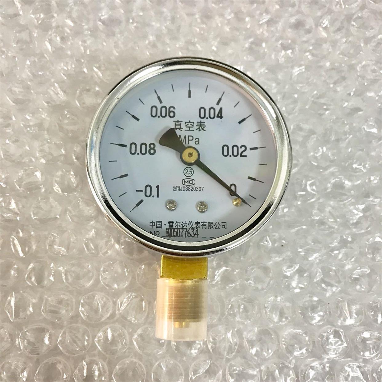 雷尔达 真空表 -0.1-0mpa 直径60mm 螺纹m14x1.5 径向 精度2.5级图片