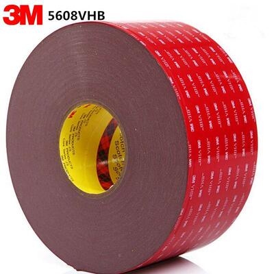 正品3M5608A VHB双面胶0.8mm厚强力全丙烯酸泡棉胶红色3M胶带