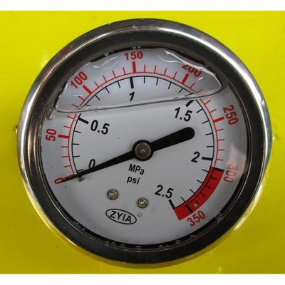 ZYIA轴向带支架耐震压力表 YN-60Z 净水器压力表 2.5mpa 350psi
