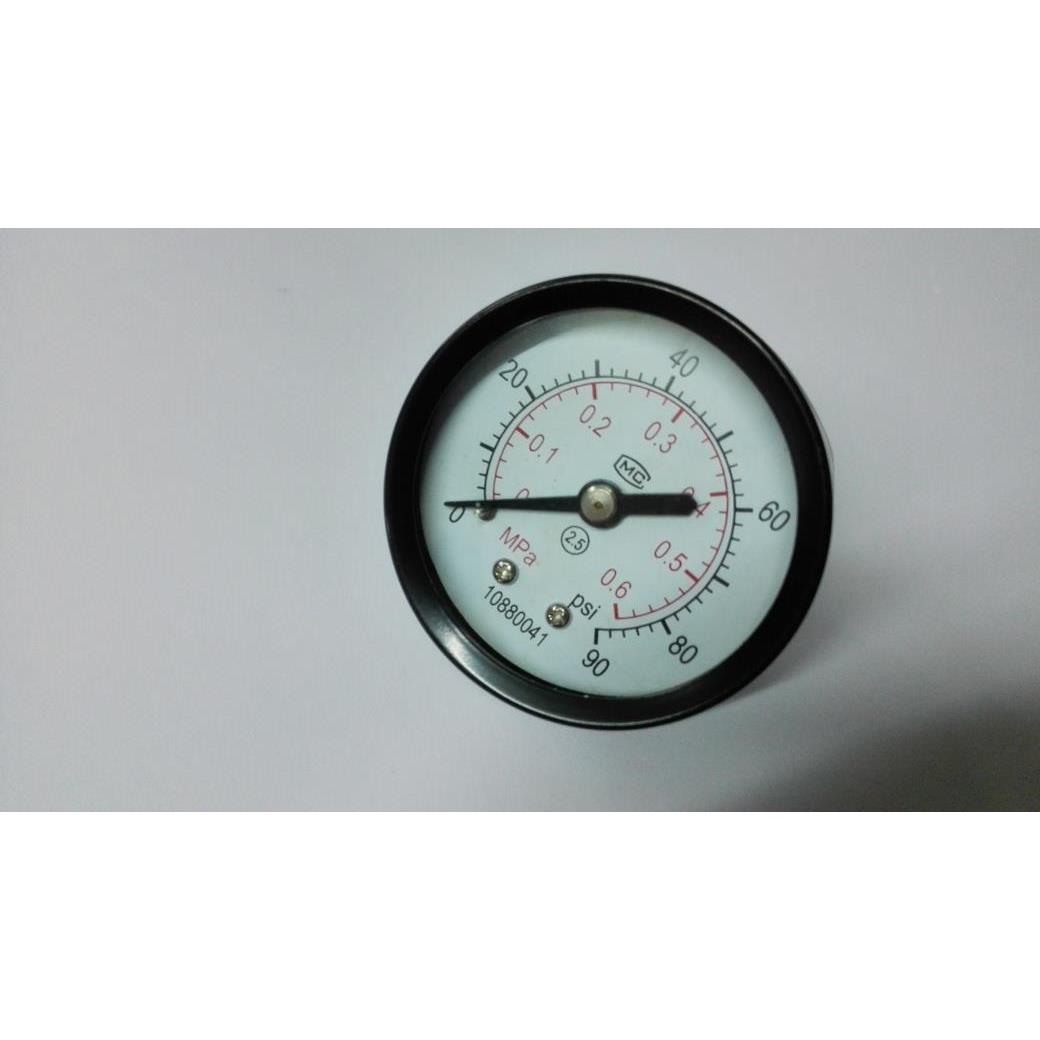 50mm 轴向背接压力表y502z 双刻度显示0-0.6mpa 0-90psi