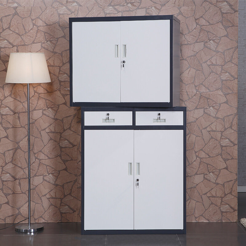 。新款分体文件柜铁皮柜资料柜档案柜仪器柜拆装组合双色加厚凭证