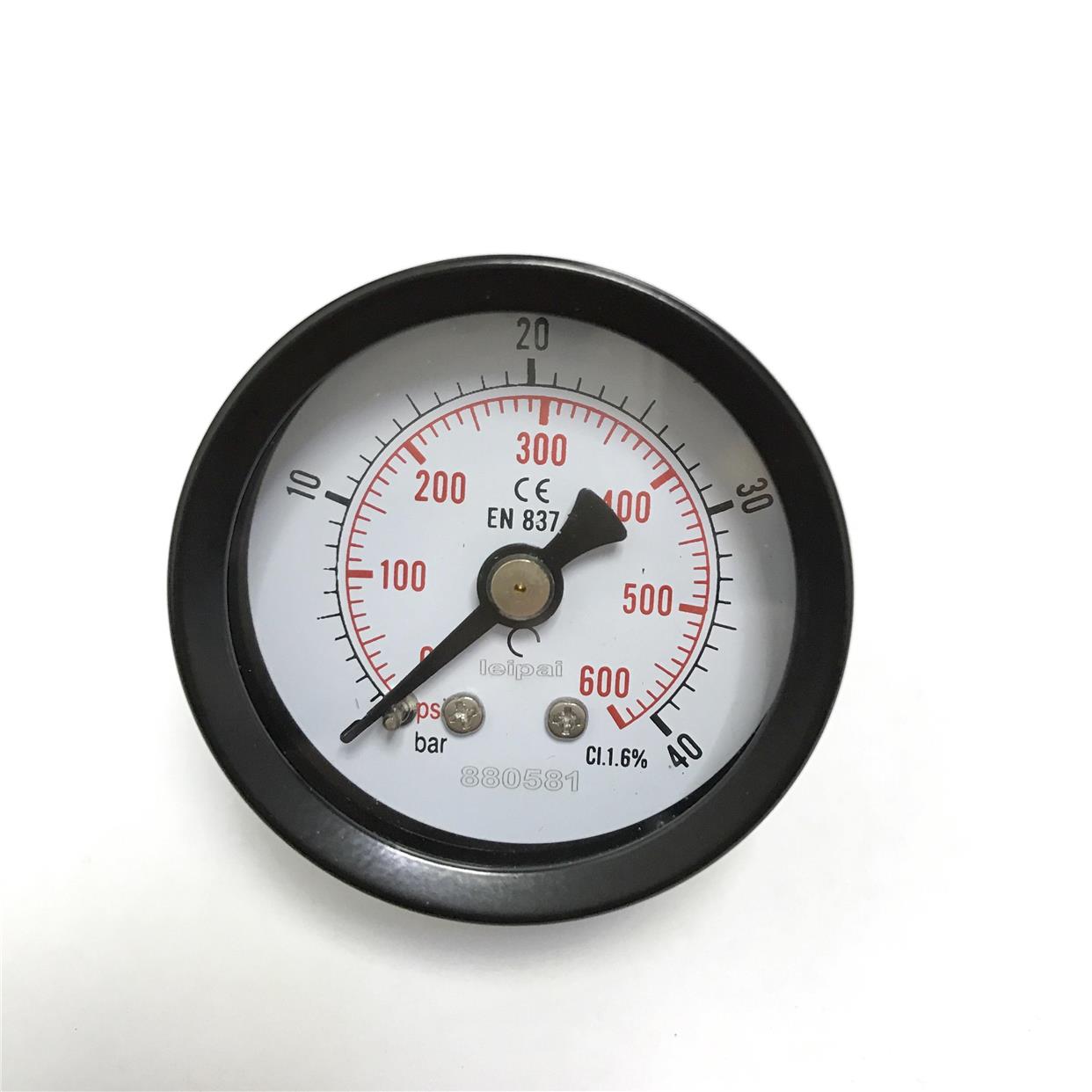 轴向压力表 40bar 600psi  相当于4mpa  直径41-42mm Y-40Z ZG1/4