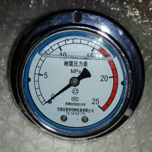 无锡市惠华特种仪表 轴向带边耐震压力表 25mpa Φ60mm yn-60zt