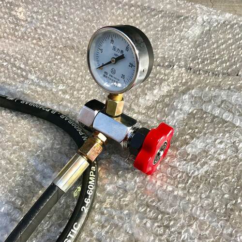 压力表 充气工具 CQJ-D-H -25MPA 管长度3米  压力25MPA