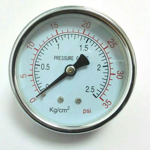 轴向双刻度压力压力表 Φ60mm 0～2.5kg/cm² 35psi 铜螺纹PT1/4