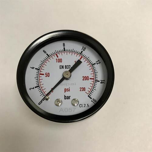 背接式压力表 直径51mm - 52.5mm 压力 0-16bar 230psi 螺纹ZG1/4