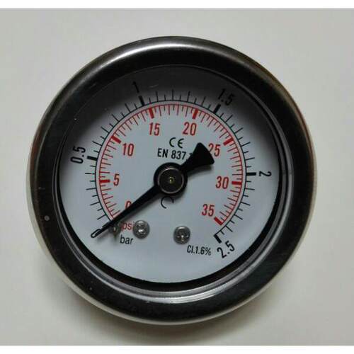前后外壳直径 41mm～47mm 轴向防震压力表 0～2.5bar 35psi ZG1/8