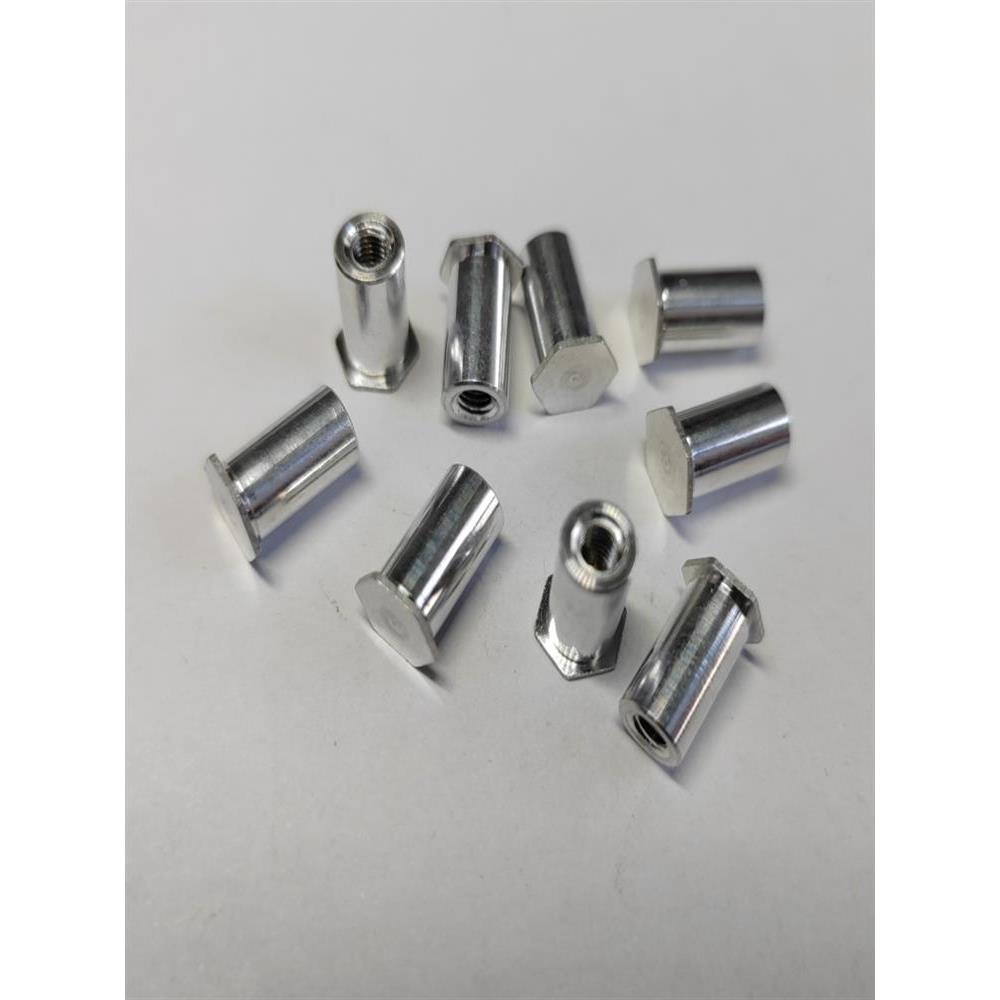 BSOA-M4-6/8/10/12/15/20/25/30底孔6.0铝盲孔压铆螺母柱六角螺柱