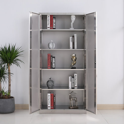 。上海304不锈钢文件柜资料柜财务凭证柜档案柜办公柜带锁储物柜