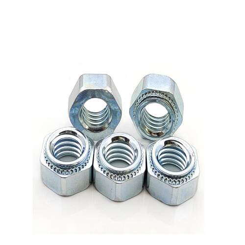 BOB-M3/M4/M5/M6/M8-1/2碳钢六角压铆螺母镀锌压铆滚花面板螺帽