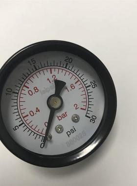 轴向压力表 Y-40Z 0-2bar 0-30psi 直径40mm 螺纹ZG1/8 水压 气压