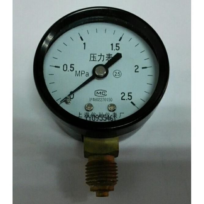 Y-50 0-2.5MPA  螺纹 G1/4 径向普通压力表 直径50mm
