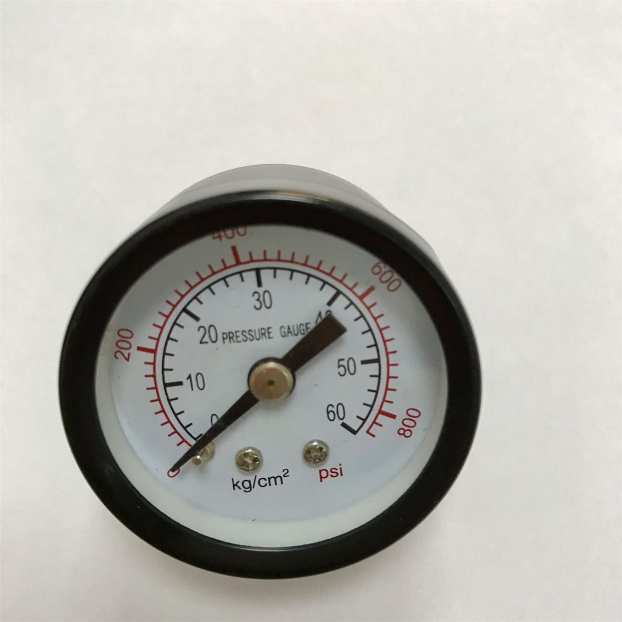 轴向压力表 直径40mm 压力60kg 800psi 1mpa=10kg=145psi ZG1/8