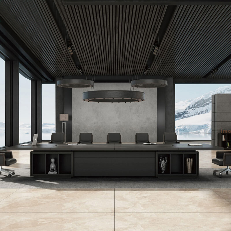 。会议桌大型g长条k桌员工培训桌会客洽谈桌椅简约现代办公家具