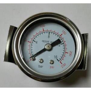 y-40z y-40-z 轴向支架卡接式压力表 直径40mm 0～16bar 230PSI