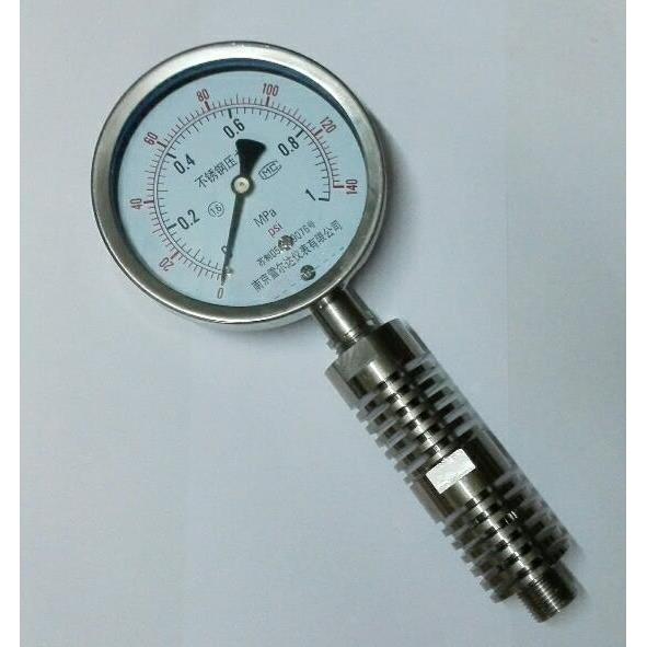 不锈钢耐高温压力表yw-100bf 0～1mpa 耐温420℃