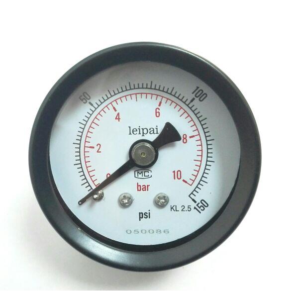 轴向背面直径40mm 双刻度压力表 10bar 150psi 螺纹ZG1/8 Y-40Z