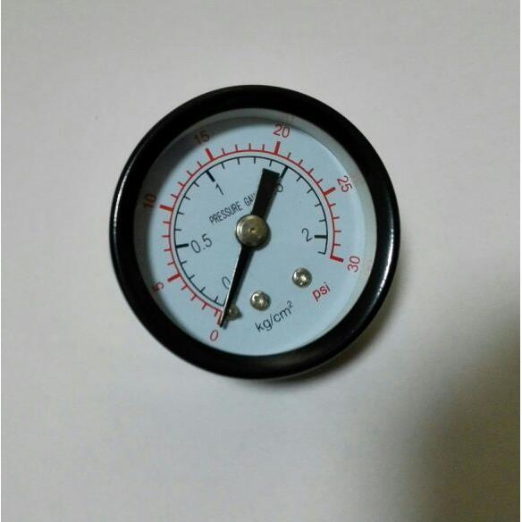 40mm轴向压力表 2kg/cm2 30psi 横式压力表 （压力相当于0.2mpa）