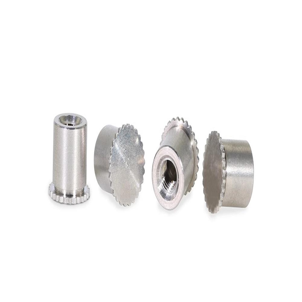 DBSOS-M3-6/8/10/12/15/20/25不锈钢盲孔滚花螺柱压板花齿螺母柱