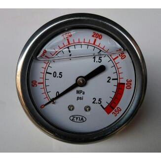 定制专用链接 直径100mm 压力0到2.5mpa 0到350psi 表背后接头