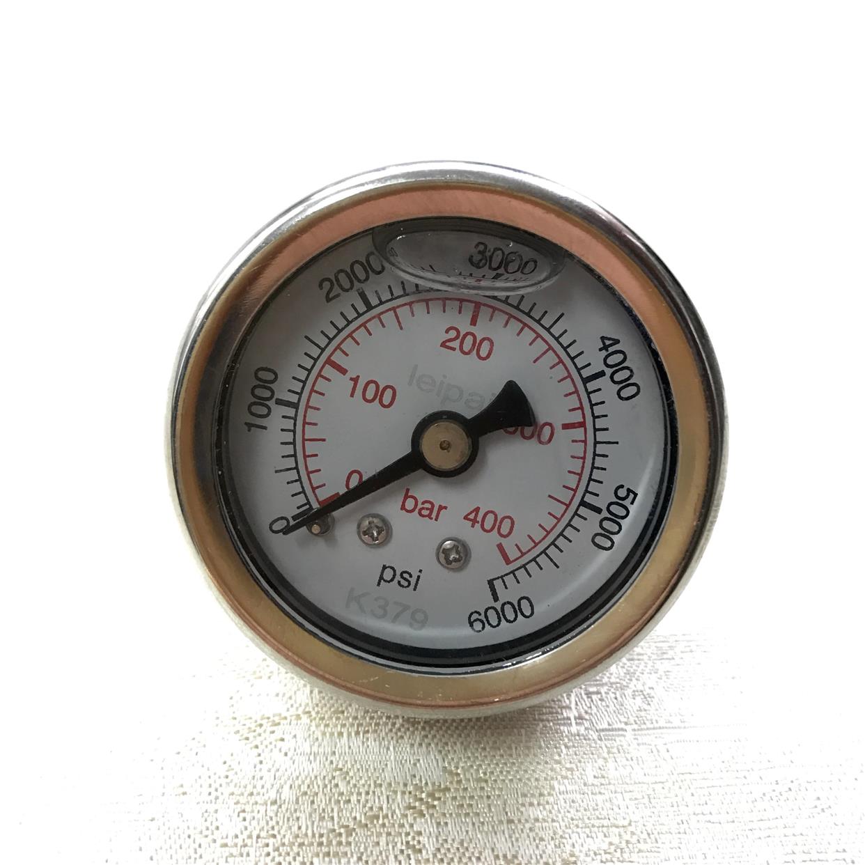 0～400bar 6000psi 轴向注油型压力表 yn-40z ZG1/4 外壳41-47MM