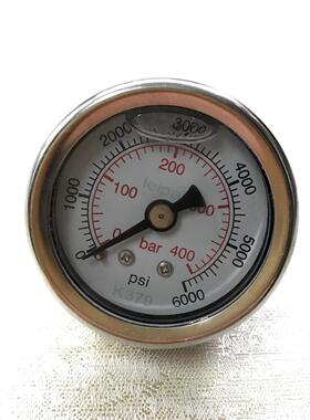 0～400bar 6000psi 轴向注油型压力表 yn-40z ZG1/4 外壳41-47MM