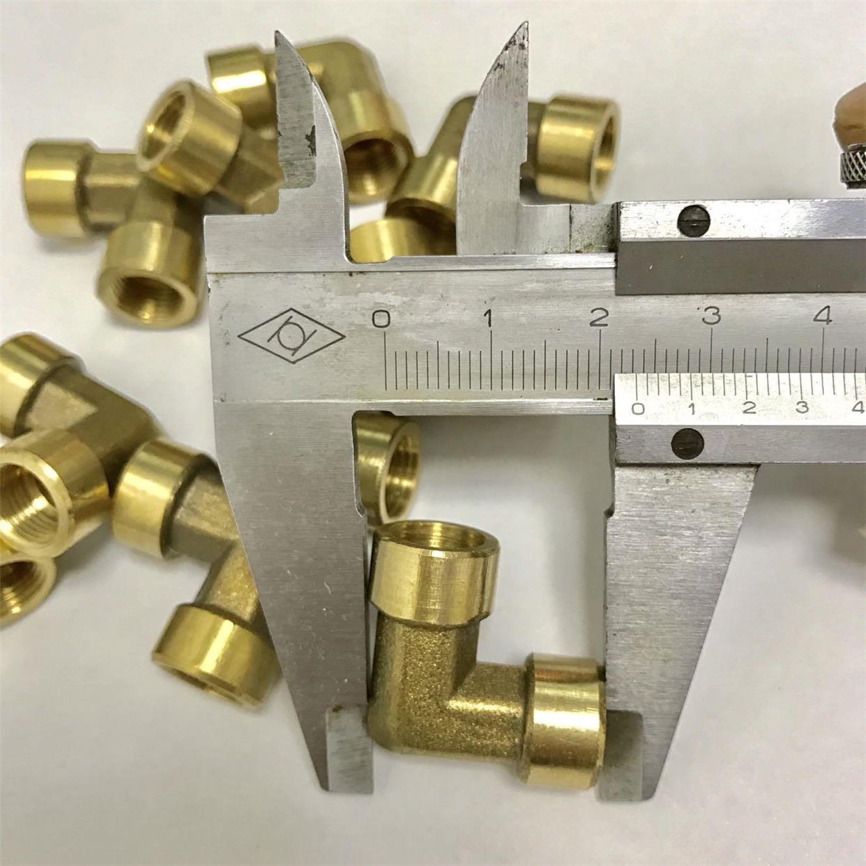 一分内丝弯头 G1/8内螺纹直角接头 1分内牙90度直角弯头 铜弯头