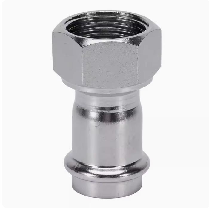 304不锈钢卡压内丝内牙内螺纹直接薄壁饮用水薄壁双卡压直通管件