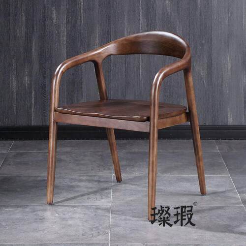 璨瑕| 肯尼迪总统椅白蜡木全实木餐椅茶室广岛椅洽淡椅家用北欧风
