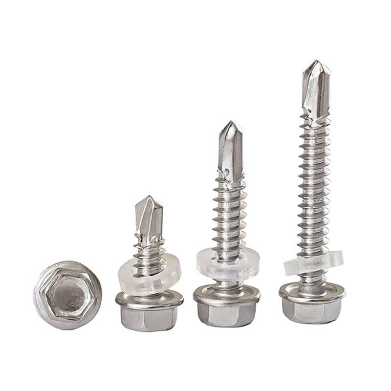 304不锈钢平头内六角钻尾倒边自攻自钻燕尾螺钉护栏专用螺丝