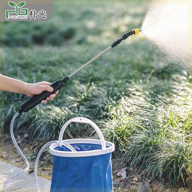 便携式全自动电动喷水枪可伸缩喷枪浇花充电式抽水消毒打药喷雾器