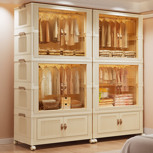 简易宝宝衣柜折叠免安装儿童收纳柜家用衣物小衣橱整理箱储物柜子