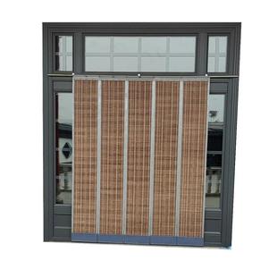 私人农村大门强磁自吸竹门帘分片式竹门帘隔热自粘磁条竹门帘