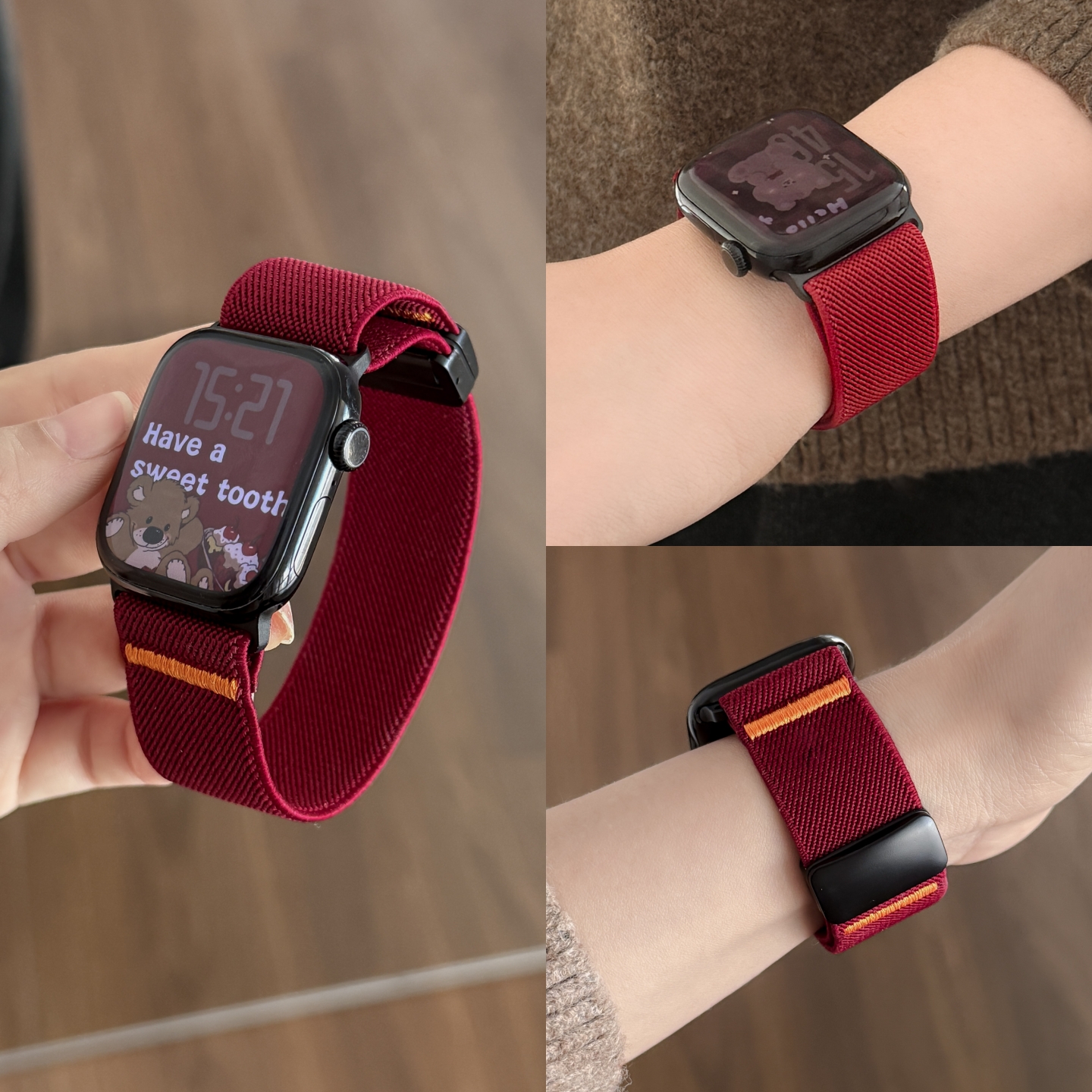 2026新款红色适用苹果手表表带