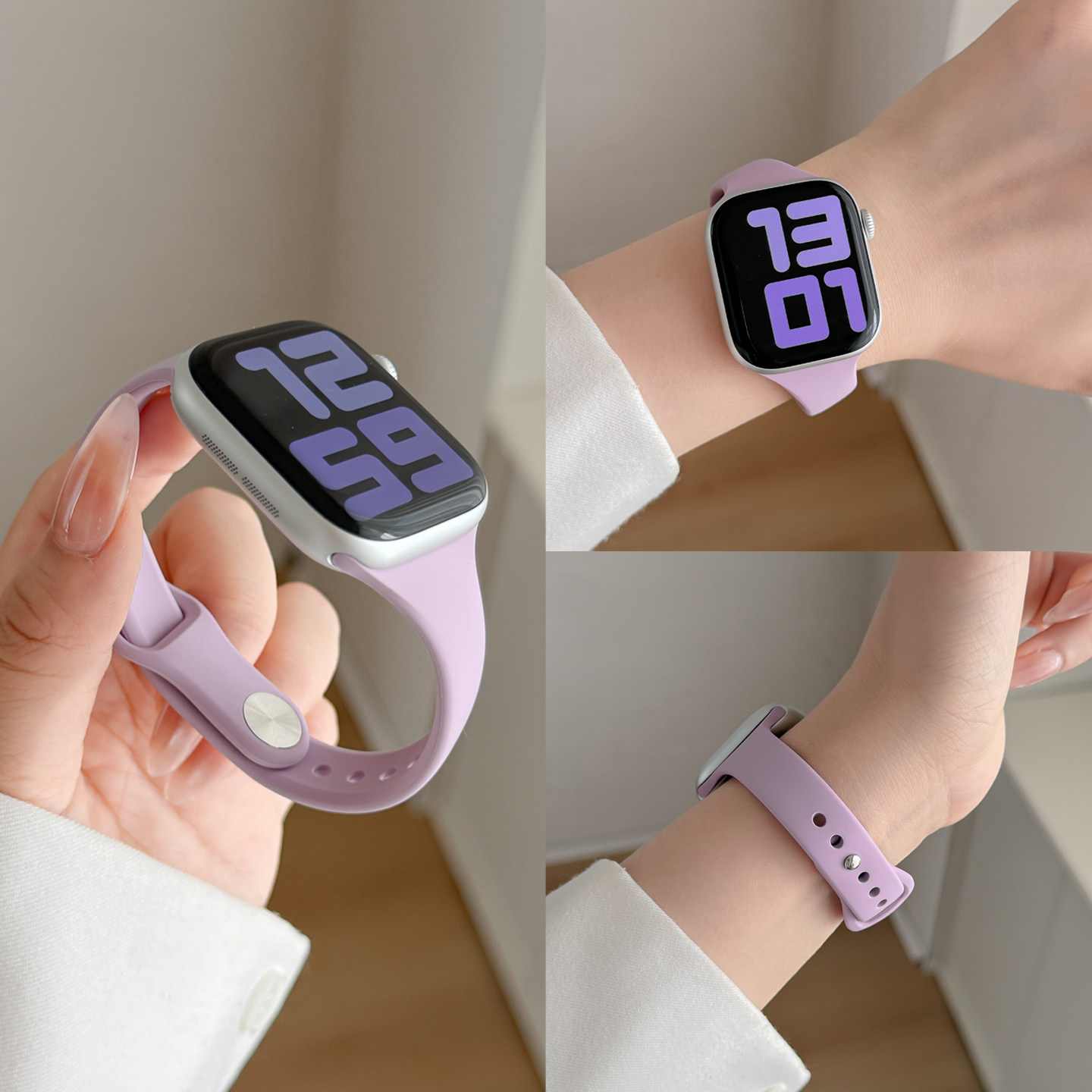 iWatch11斜切歪头硅胶细款腕带