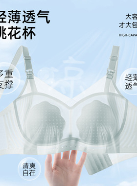 哺乳内衣夏季薄款产后喂奶专用文胸女大胸聚拢防下垂孕妇胸罩透气