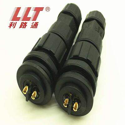 LLT利路通M16-2母针前装线对板防水连接器户外防水传感器接头IP67