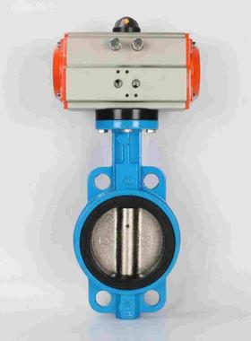 气动蝶阀 D671X-10/16  AT气动对夹蝶阀 DN40-200