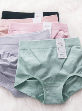 日本内裤女高腰收腹棉中腰提臀产后塑形舒适无痕束腰内衣莫代尔夏