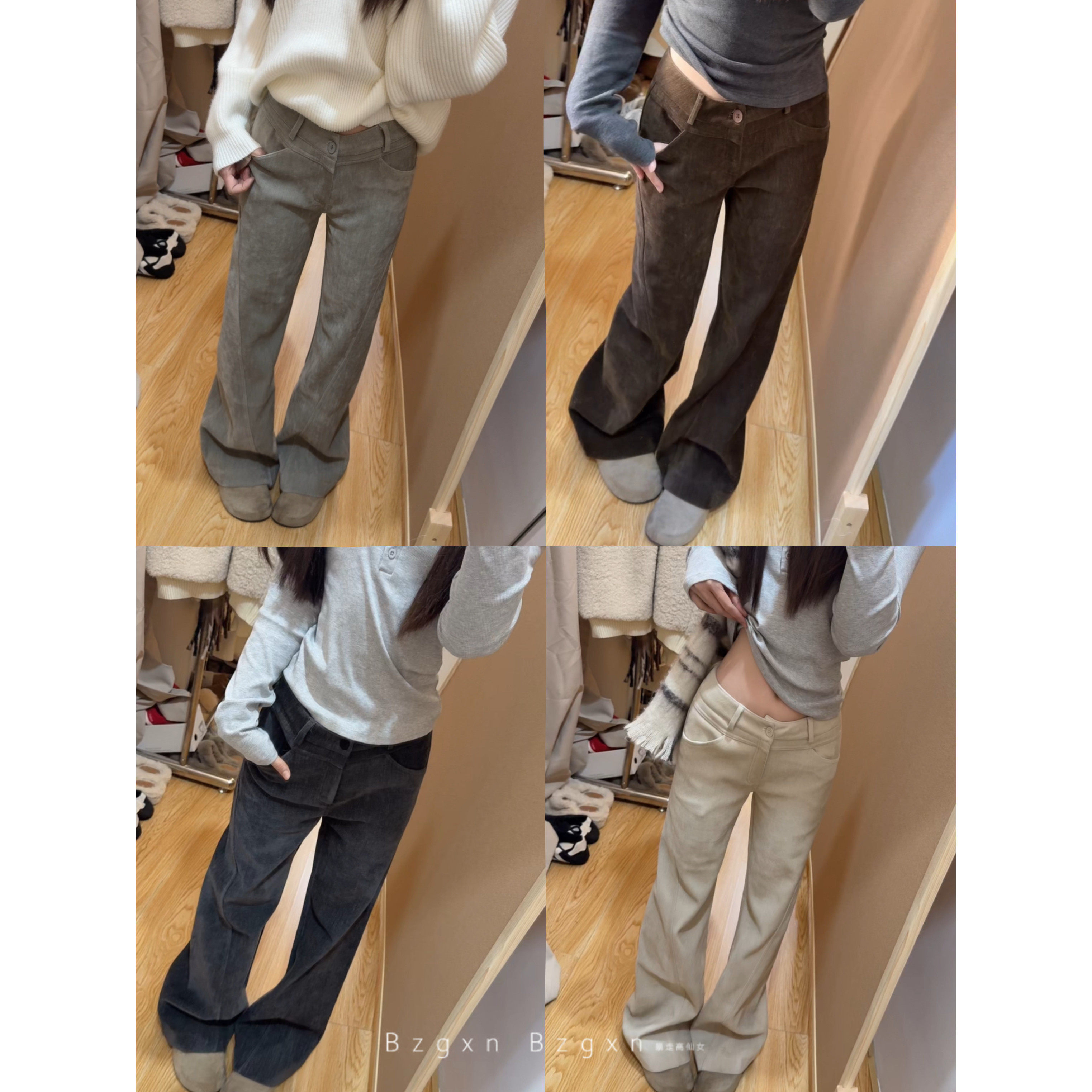 微喇叭休闲裤女2026春季新款175高个子加长175高腰显瘦阔腿长裤子