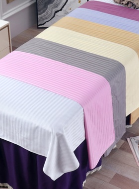 2025新款纯棉美容床单单件美容院专用高档白色全棉带洞高级感网红