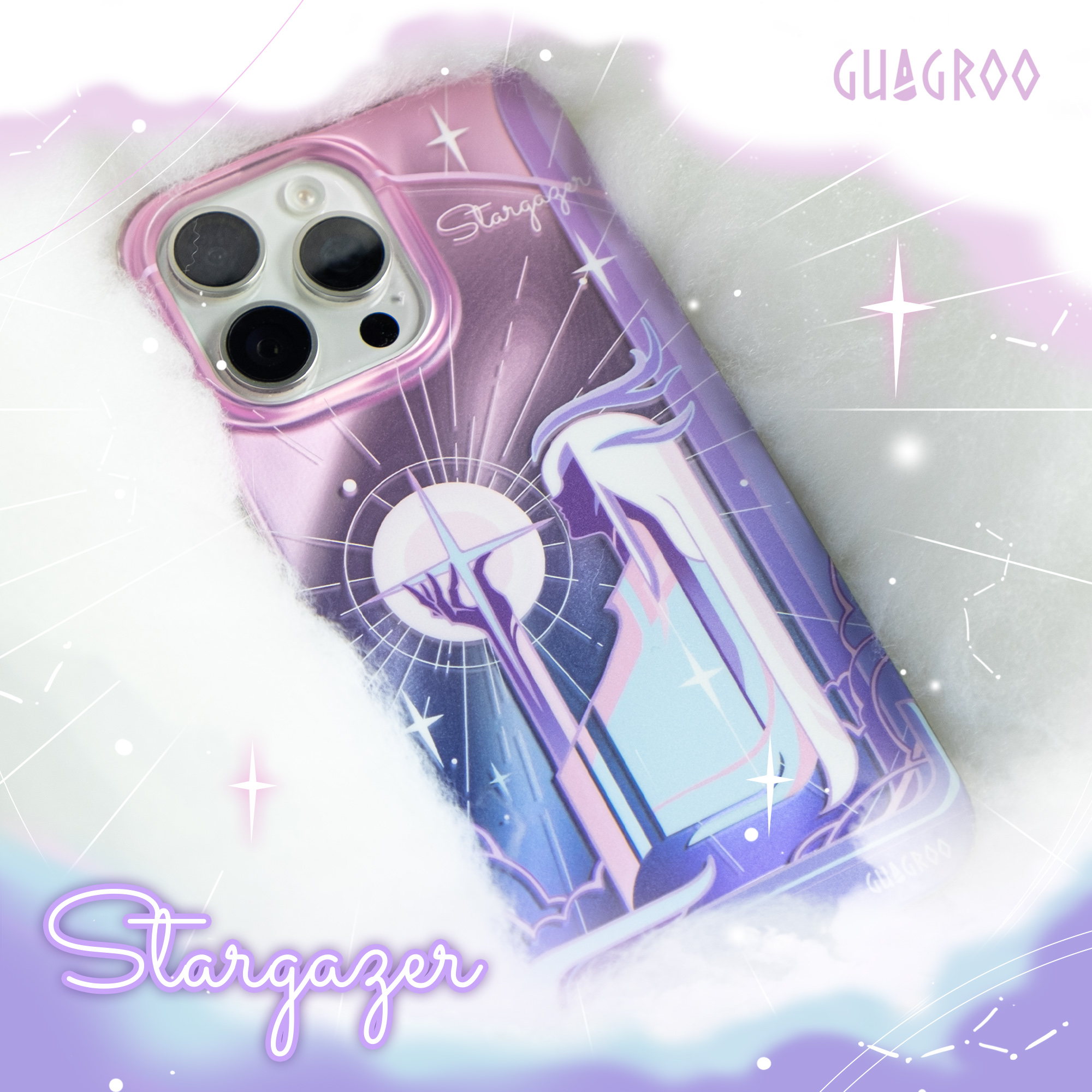 Guagroo观星原创手机壳磨砂双层iphone16梦幻小众苹果15ProMax适用14设计保护套高级感神秘唯美13