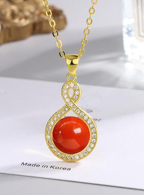 中国红复古民旋风汉服锆石仿