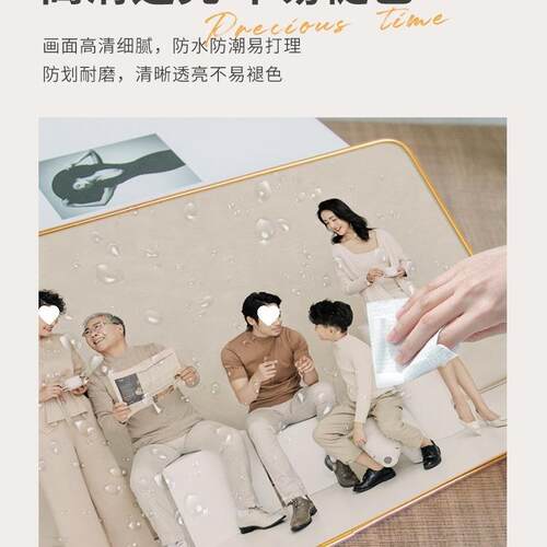洗照片做全家福相框相片带打印加冲印婚纱照放大挂墙金属摆台定
