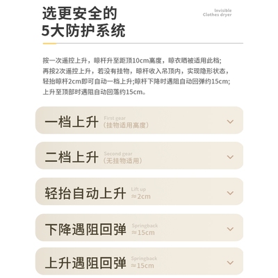 隐形电动晾衣架暗藏小尺寸阳台智能单杆自动遥控升降横向东龙