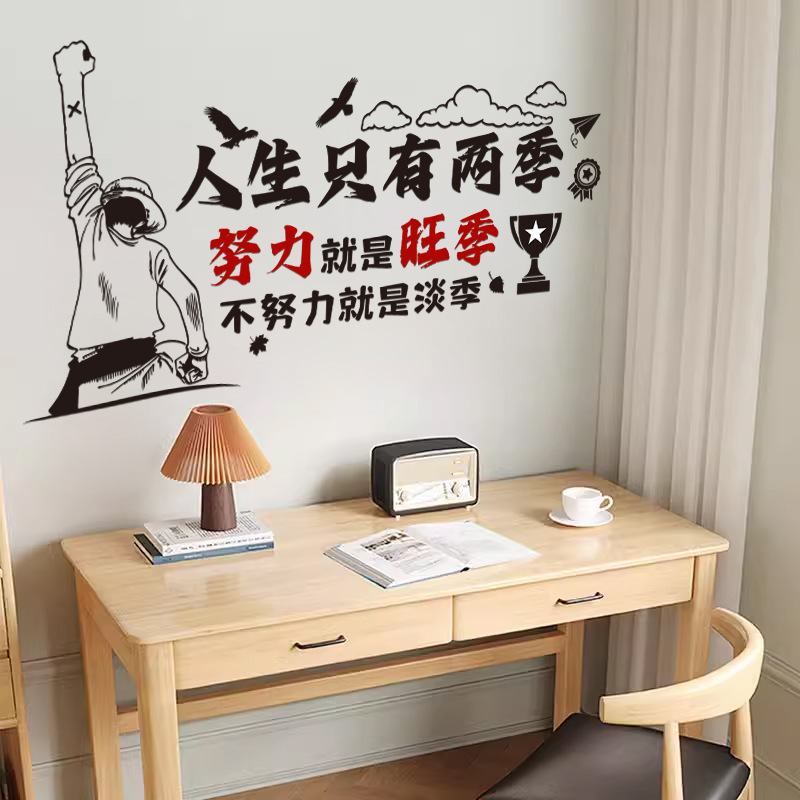 教室文化墙布置装饰贴纸创意励志墙壁贴画墙纸自粘办公室墙贴