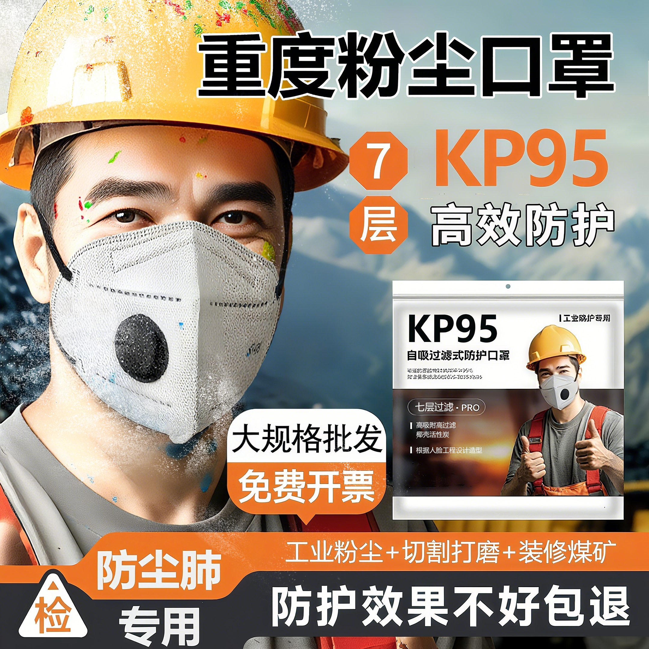 口罩n95防工业粉尘防尘肺正品