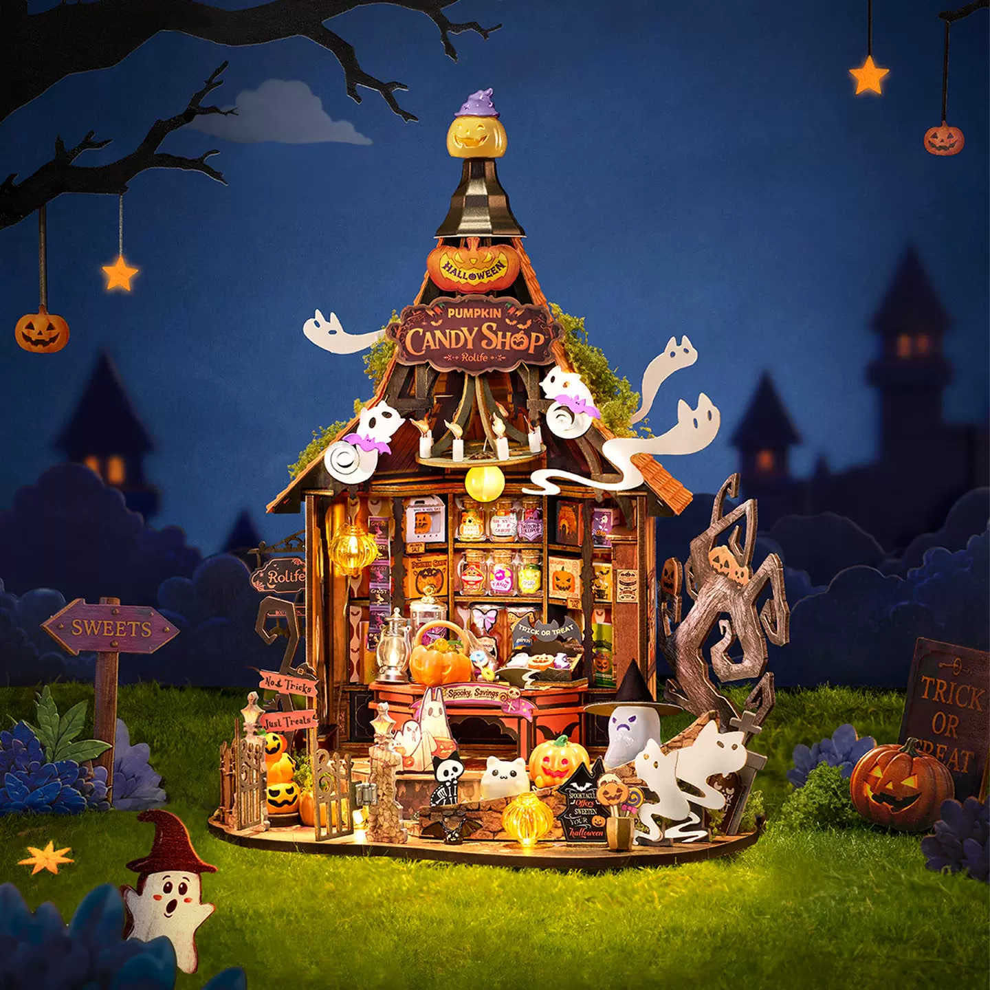若来diy手工小屋幽灵糖果屋