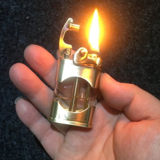 砂轮老式复古煤油打火机透明油仓送爸爸耐用怀旧火机送男友x礼物